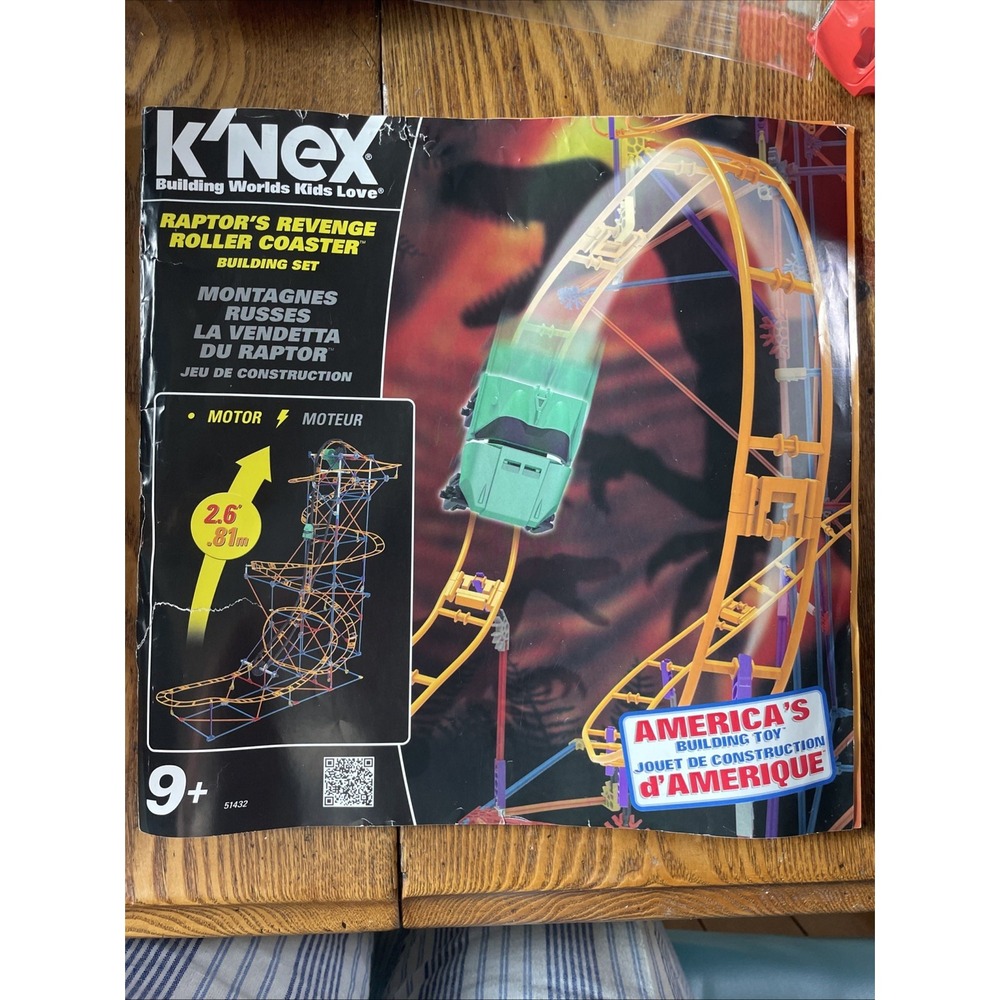 K'NEX Raptor's Revenge Roller Coaster Builder Set (READ) Used